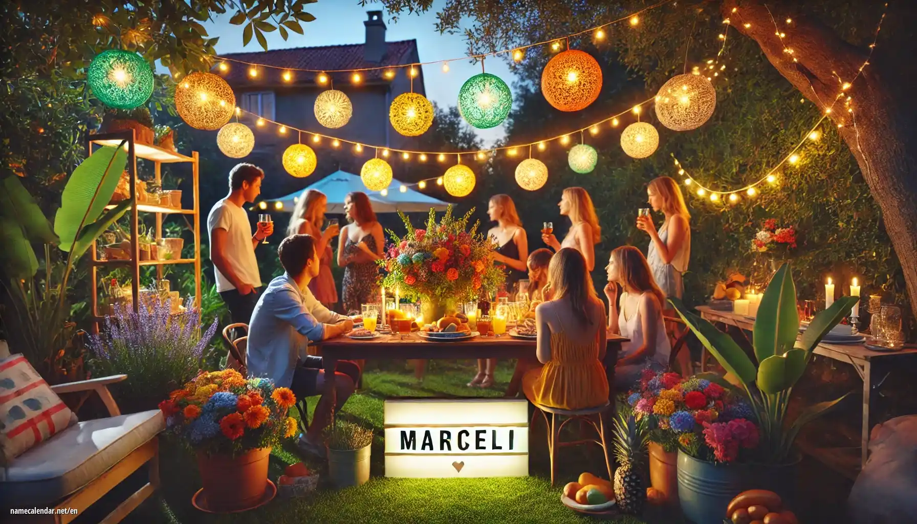 Celebration of name day and name - Marceli