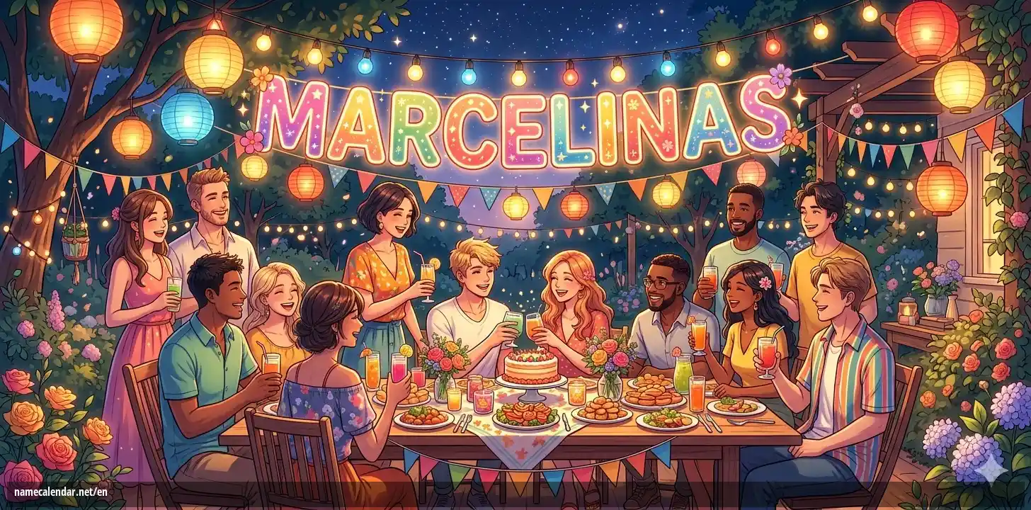 Celebration of name day and name - Marcelinas