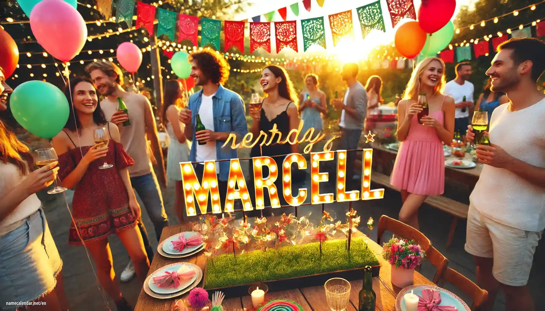 Celebration of name day and name - Marcell