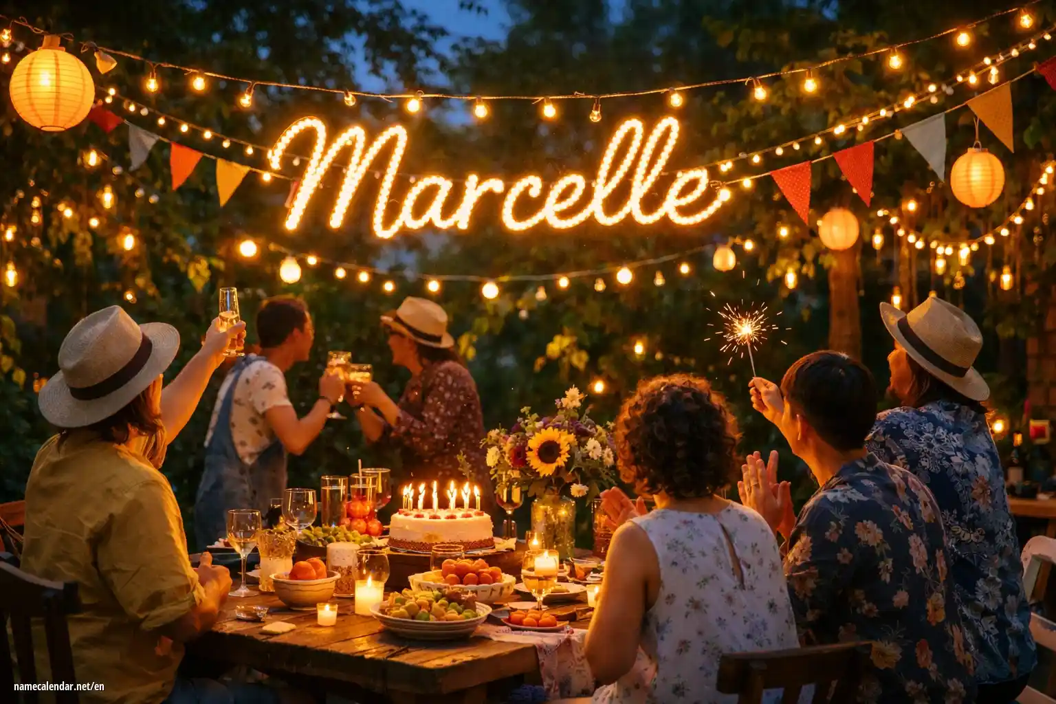 Celebration of name day and name - Marcelle