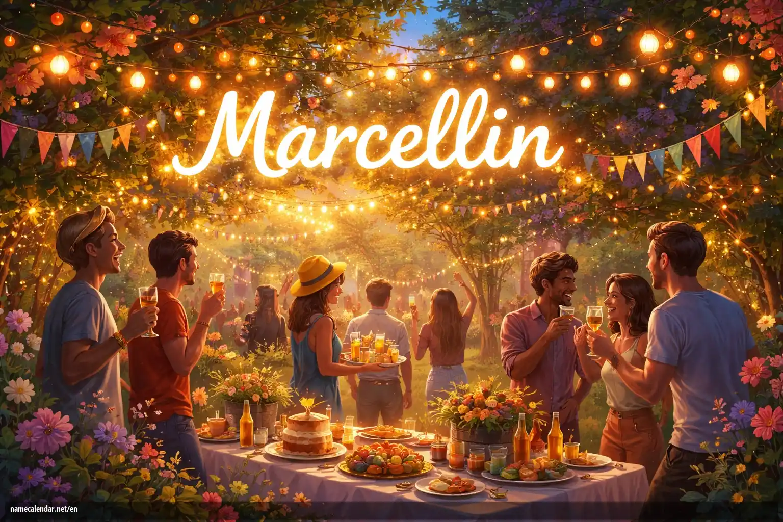 Celebration of name day and name - Marcellin