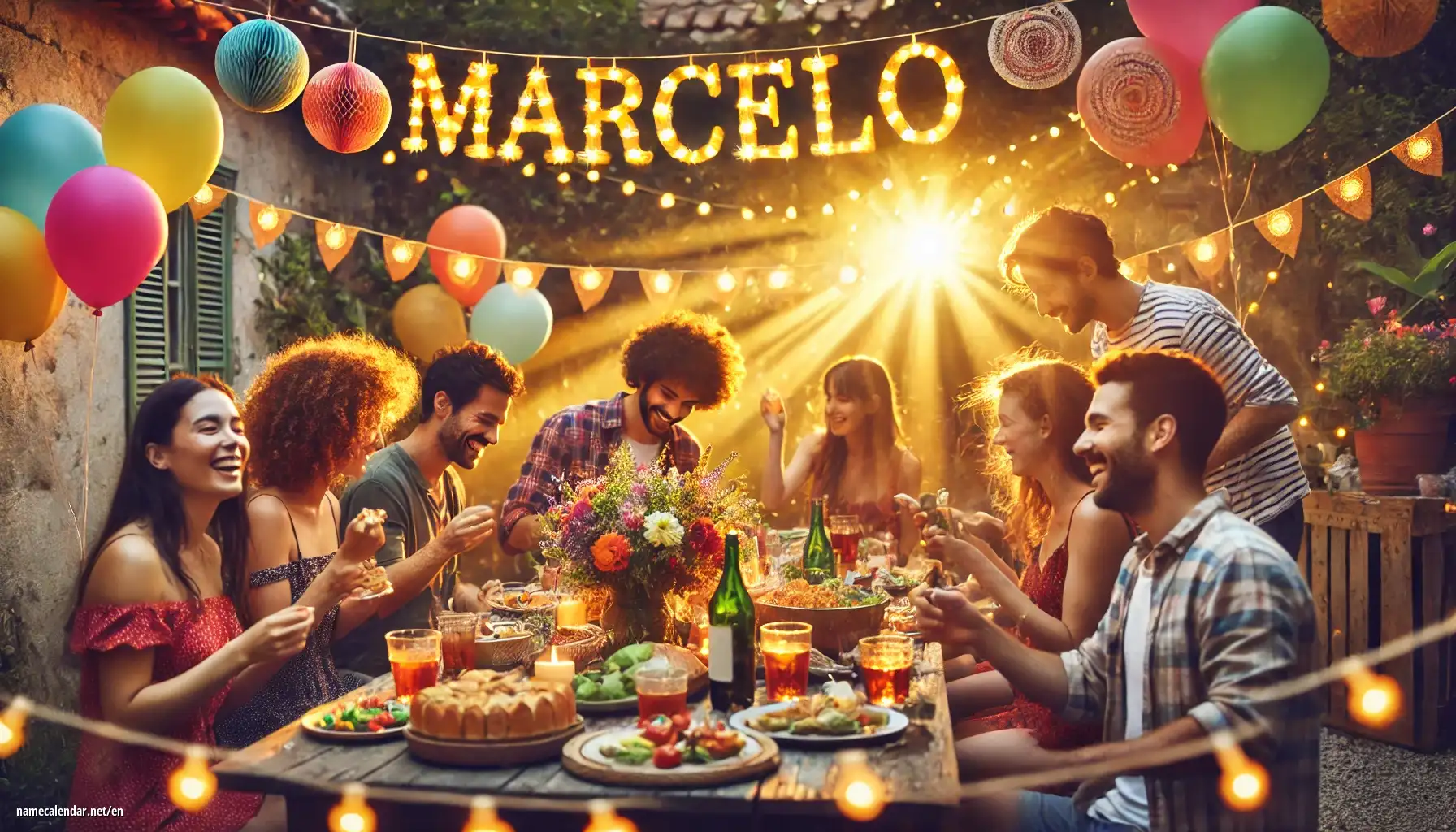 Celebration of name day and name - Marcelo