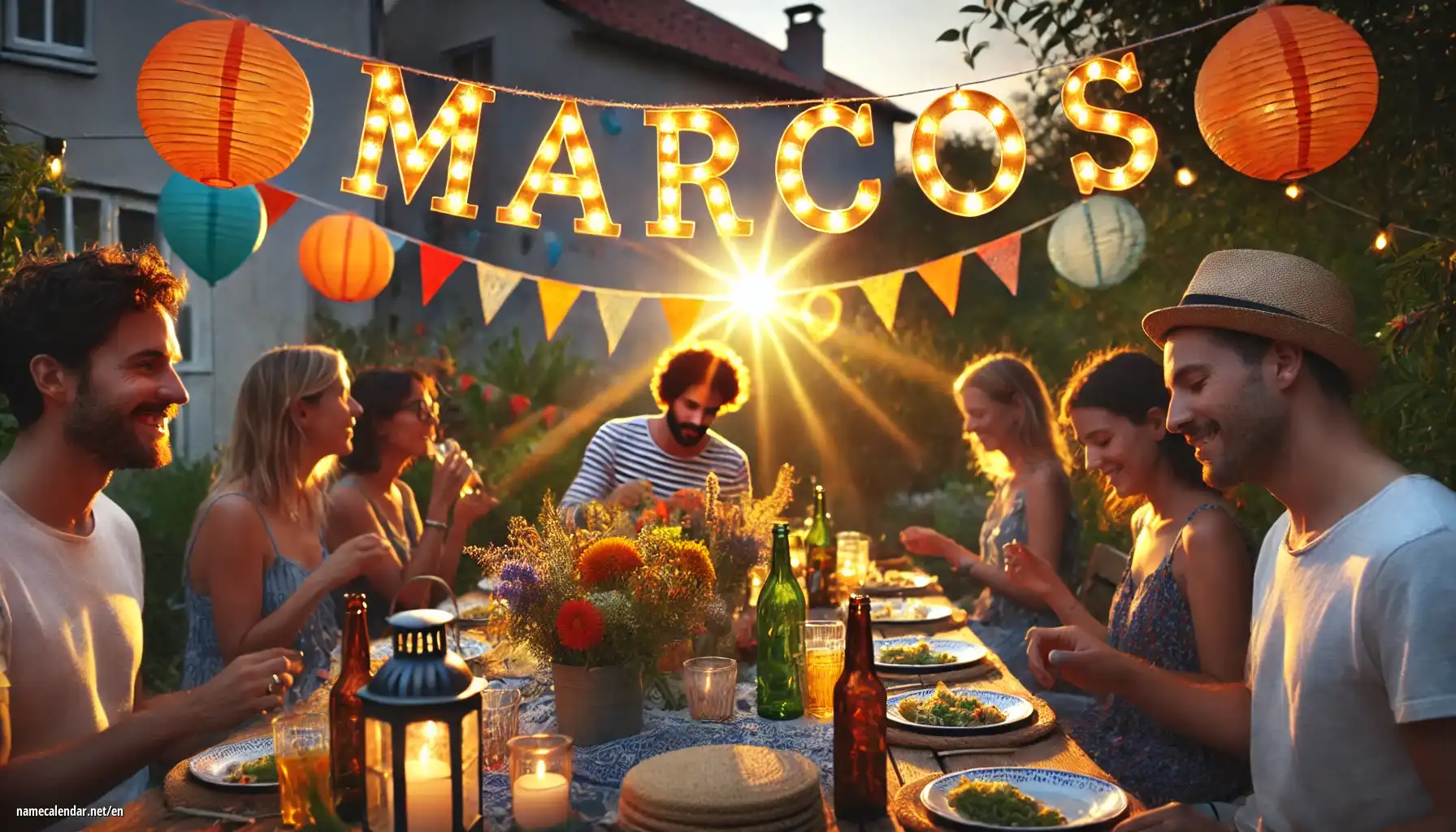 Celebration of name day and name - Marcos