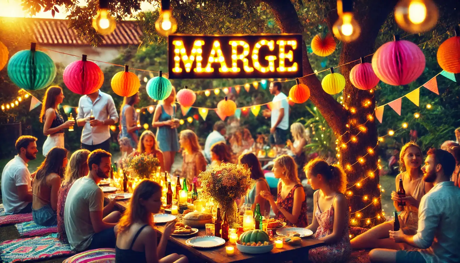 Celebration of name day and name - Marge