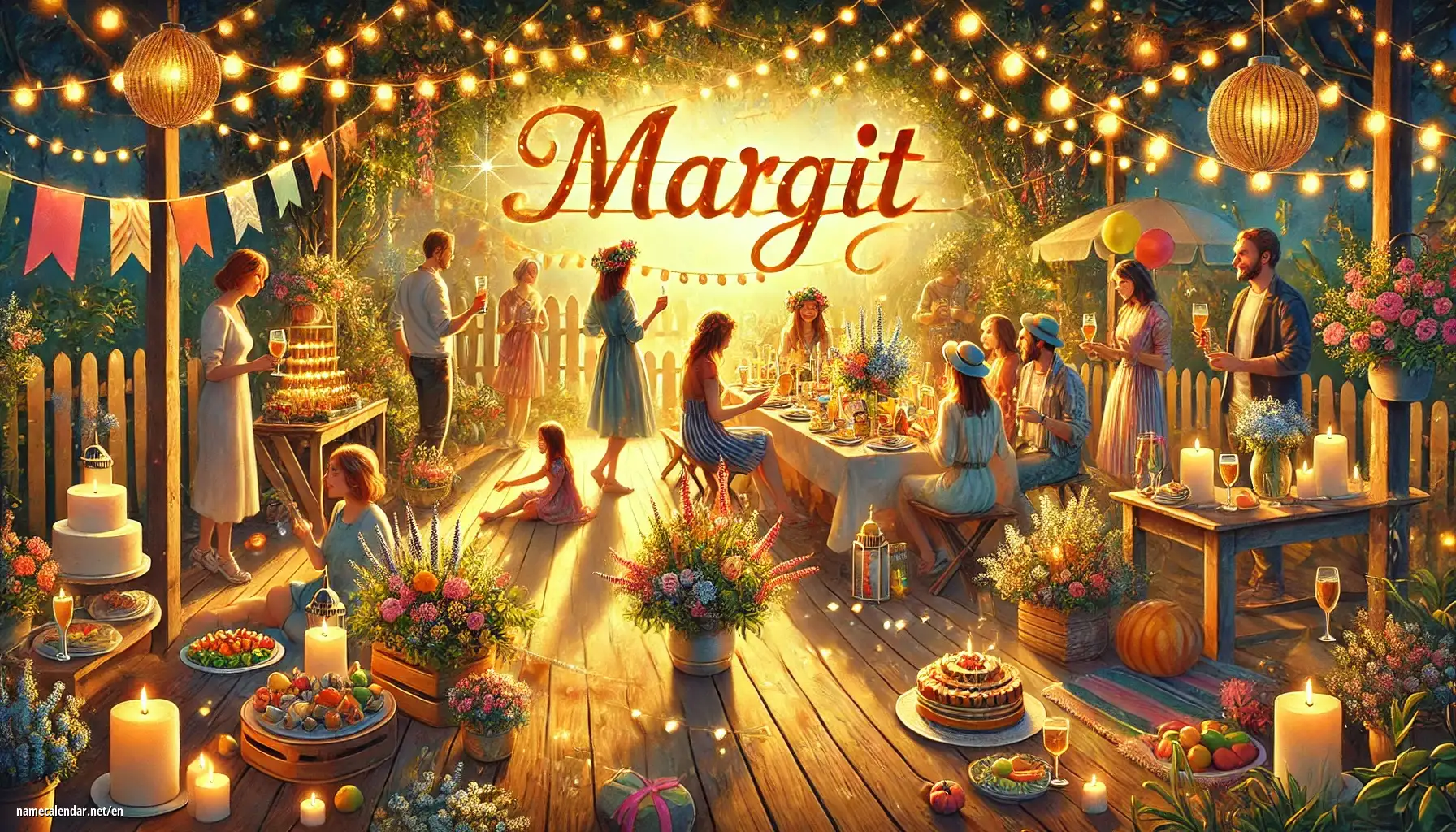 Celebration of name day and name - Margit