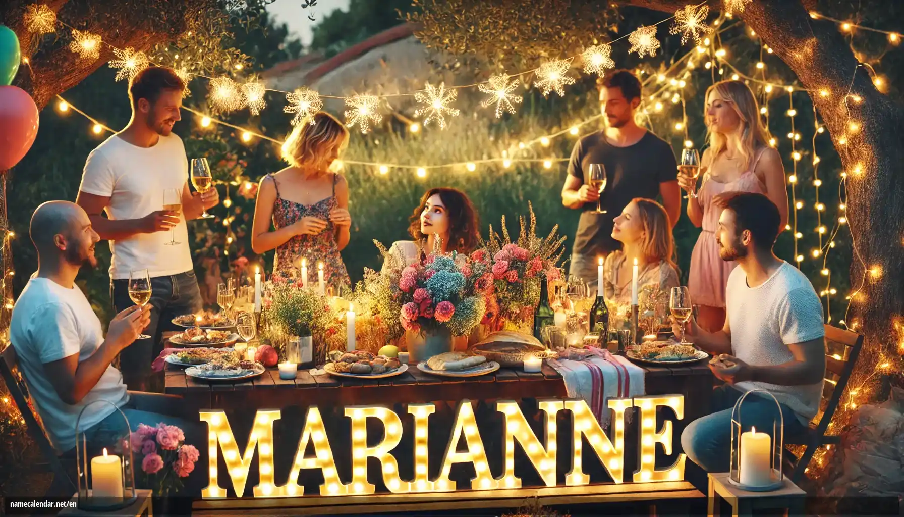 Celebration of name day and name - Marianne