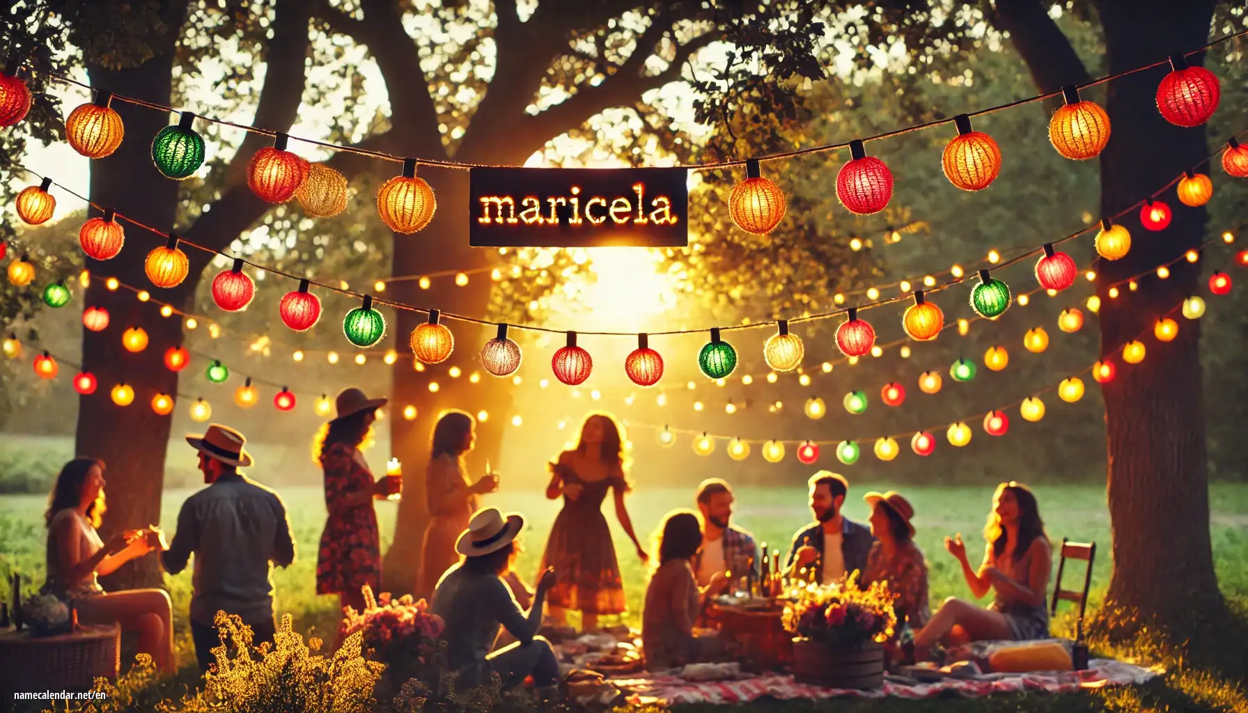 Celebration of name day and name - Maricela