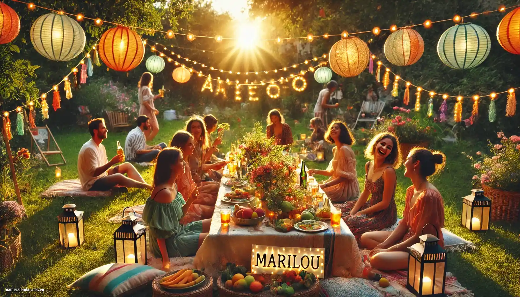 Celebration of name day and name - Marilou