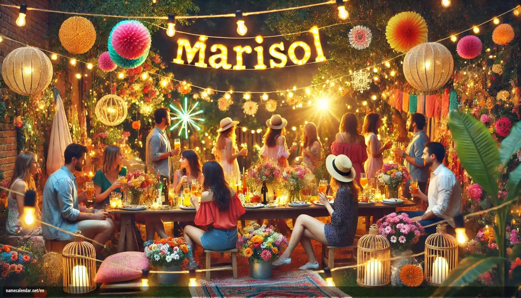 Celebration of name day and name - Marisol