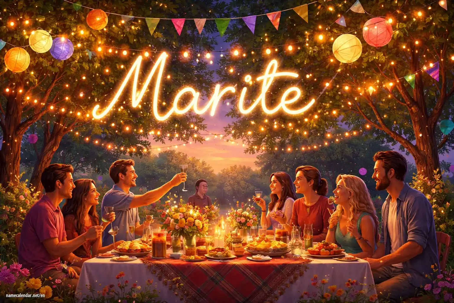 Celebration of name day and name - Marite