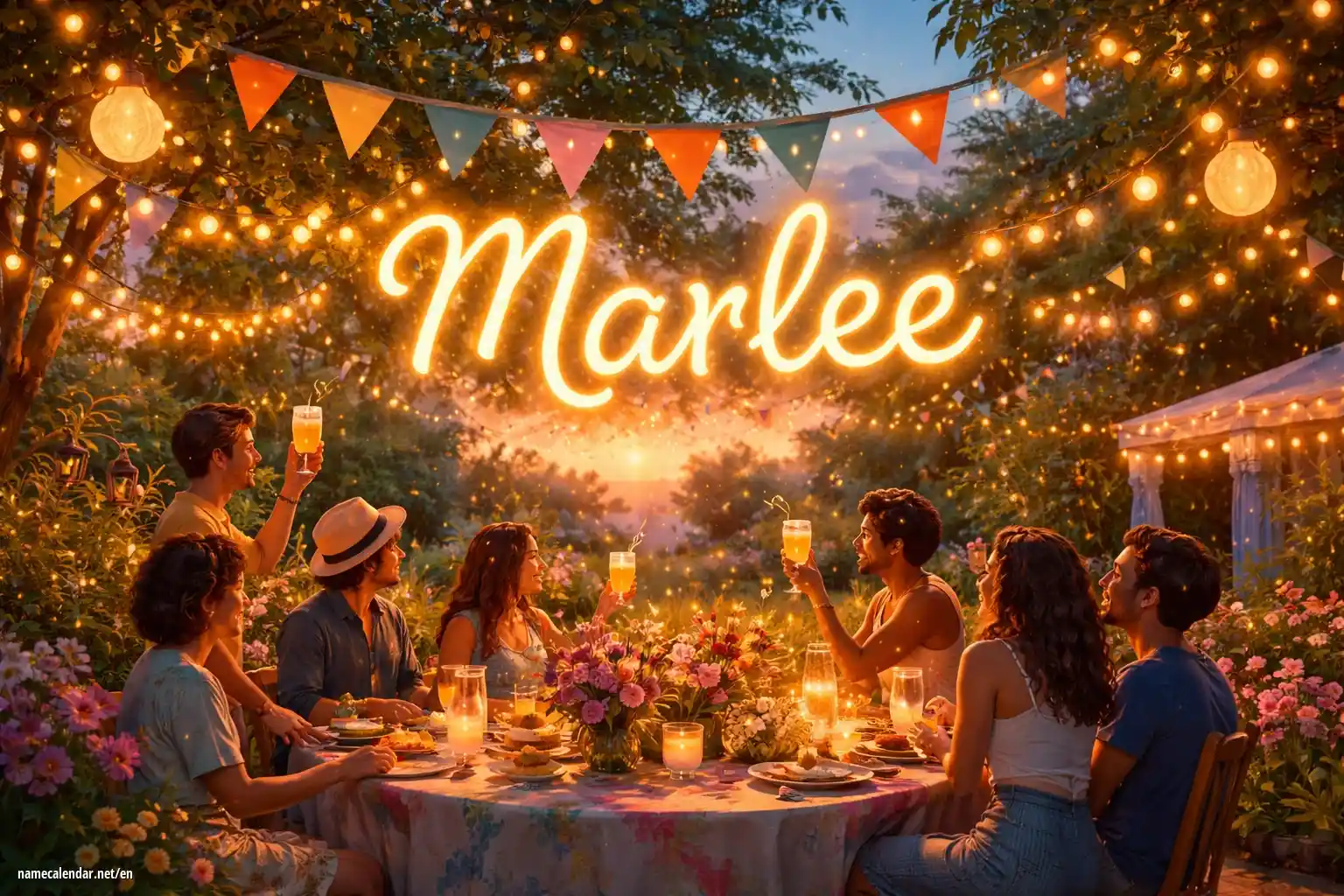 Celebration of name day and name - Marlee