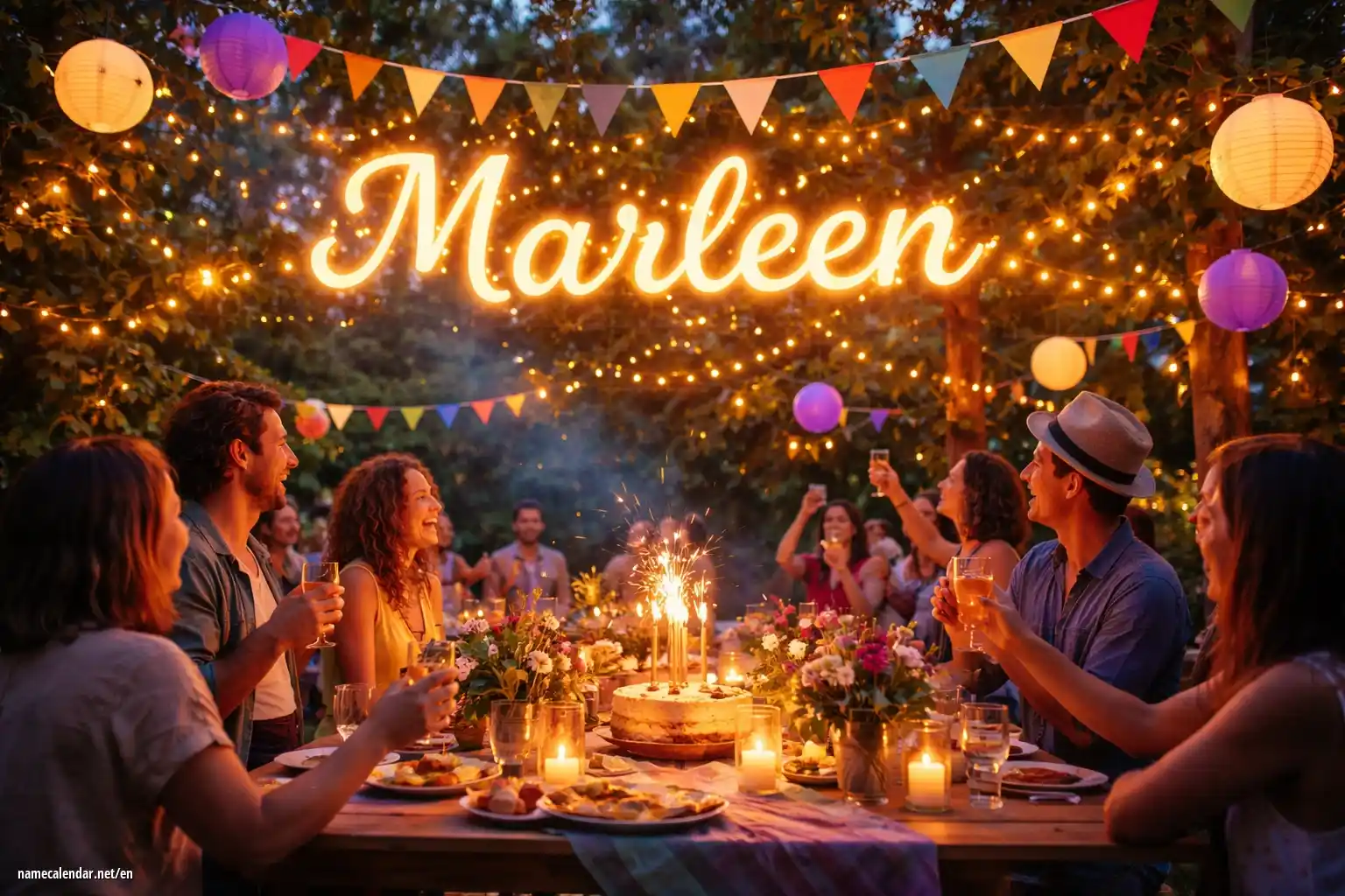 Celebration of name day and name - Marleen