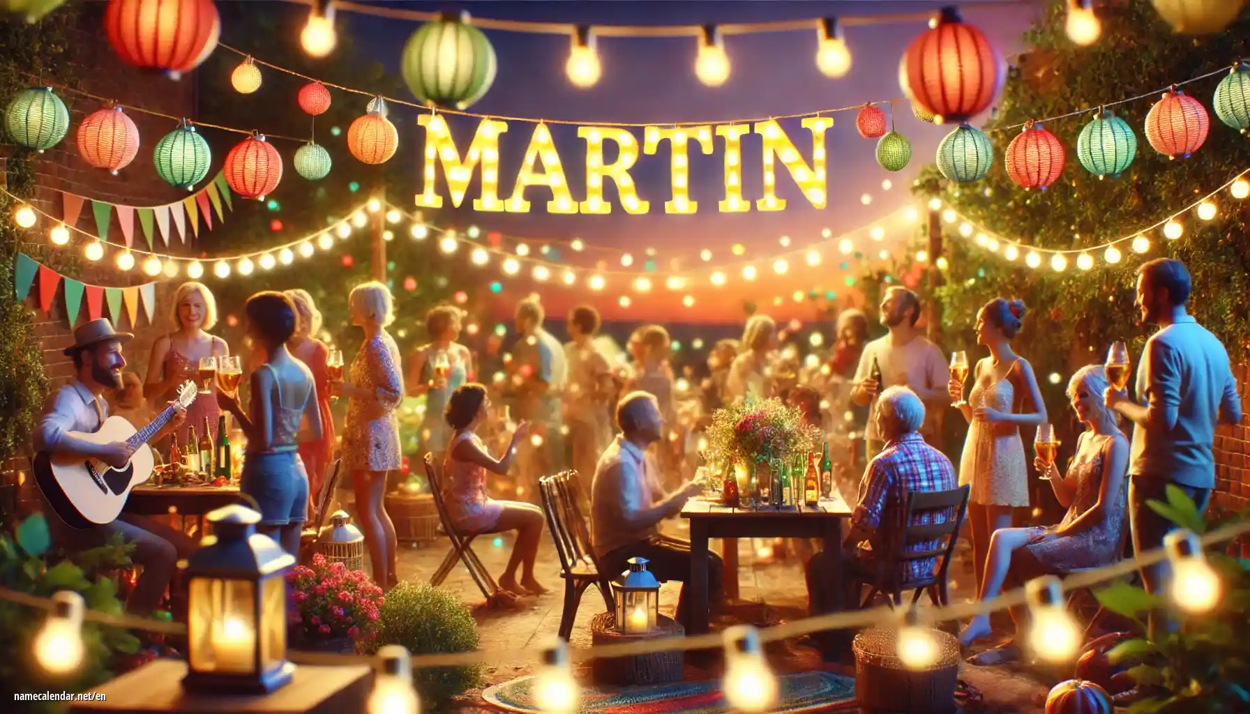 Celebration of name day and name - Martín