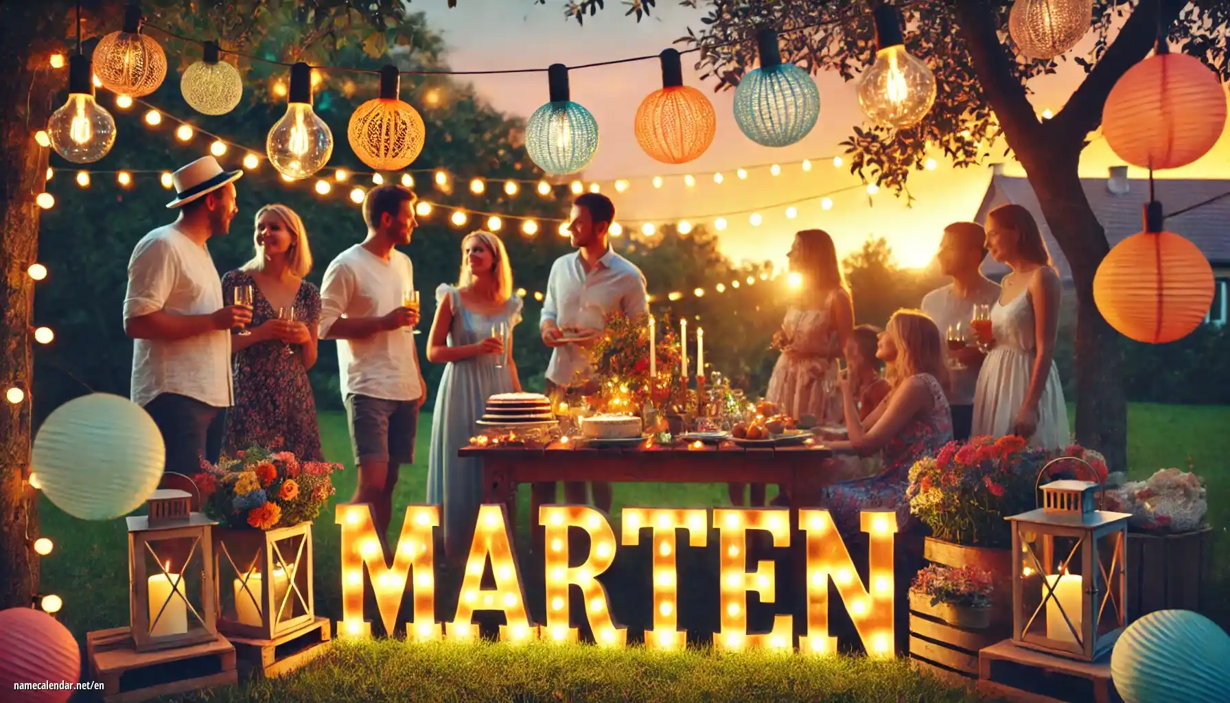 Celebration of name day and name - Marten