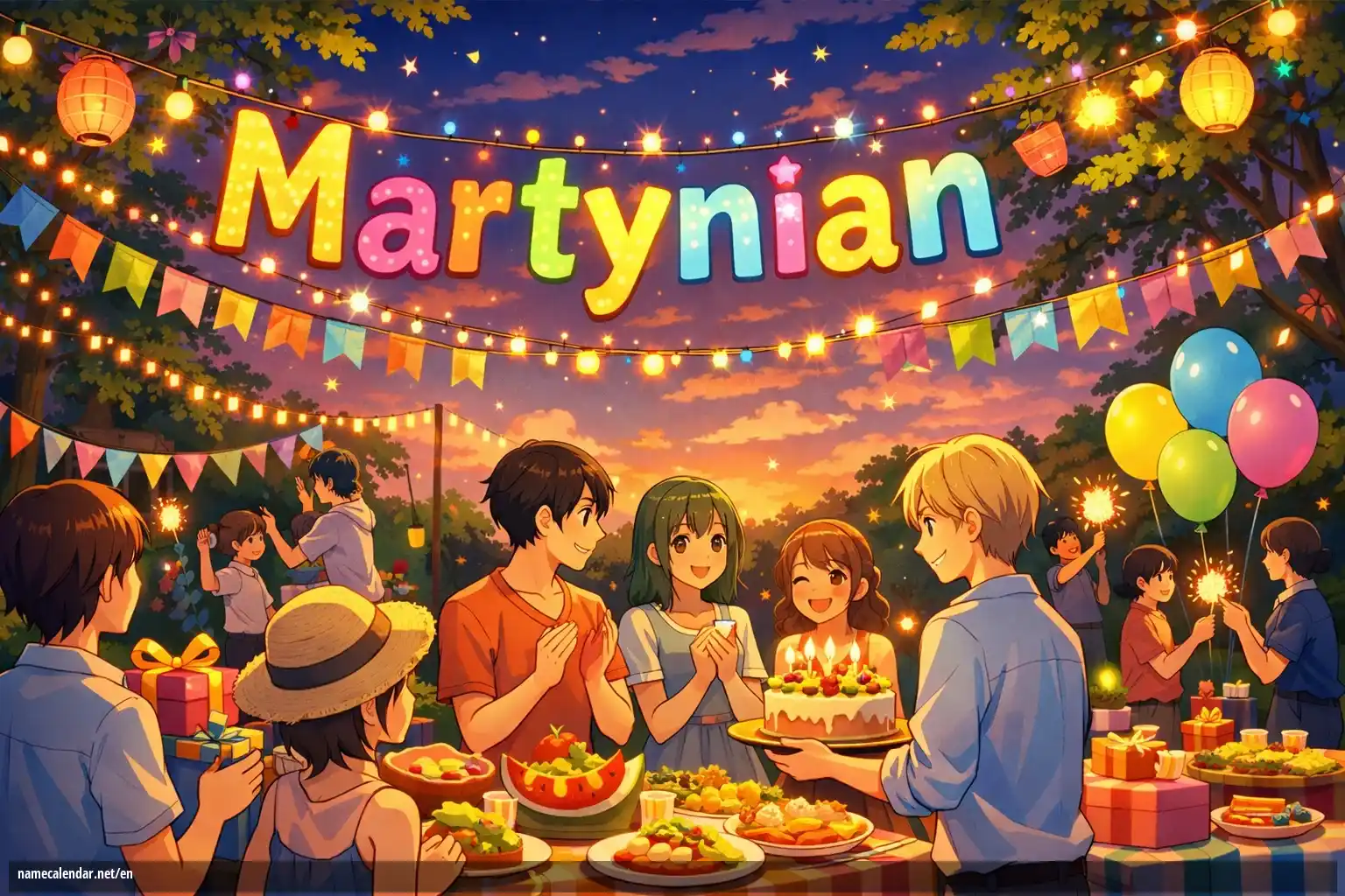 Celebration of name day and name - Martynian