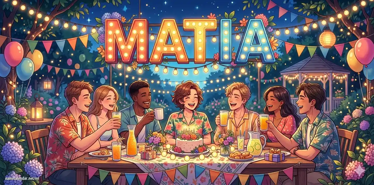 Celebration of name day and name - Matia