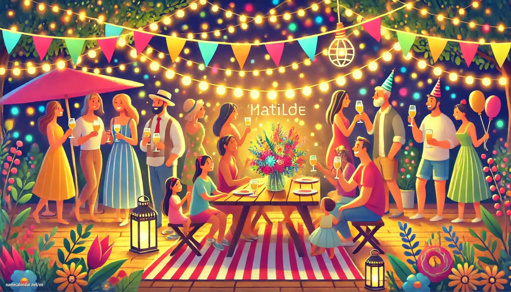 Celebration of name day and name - Matilde