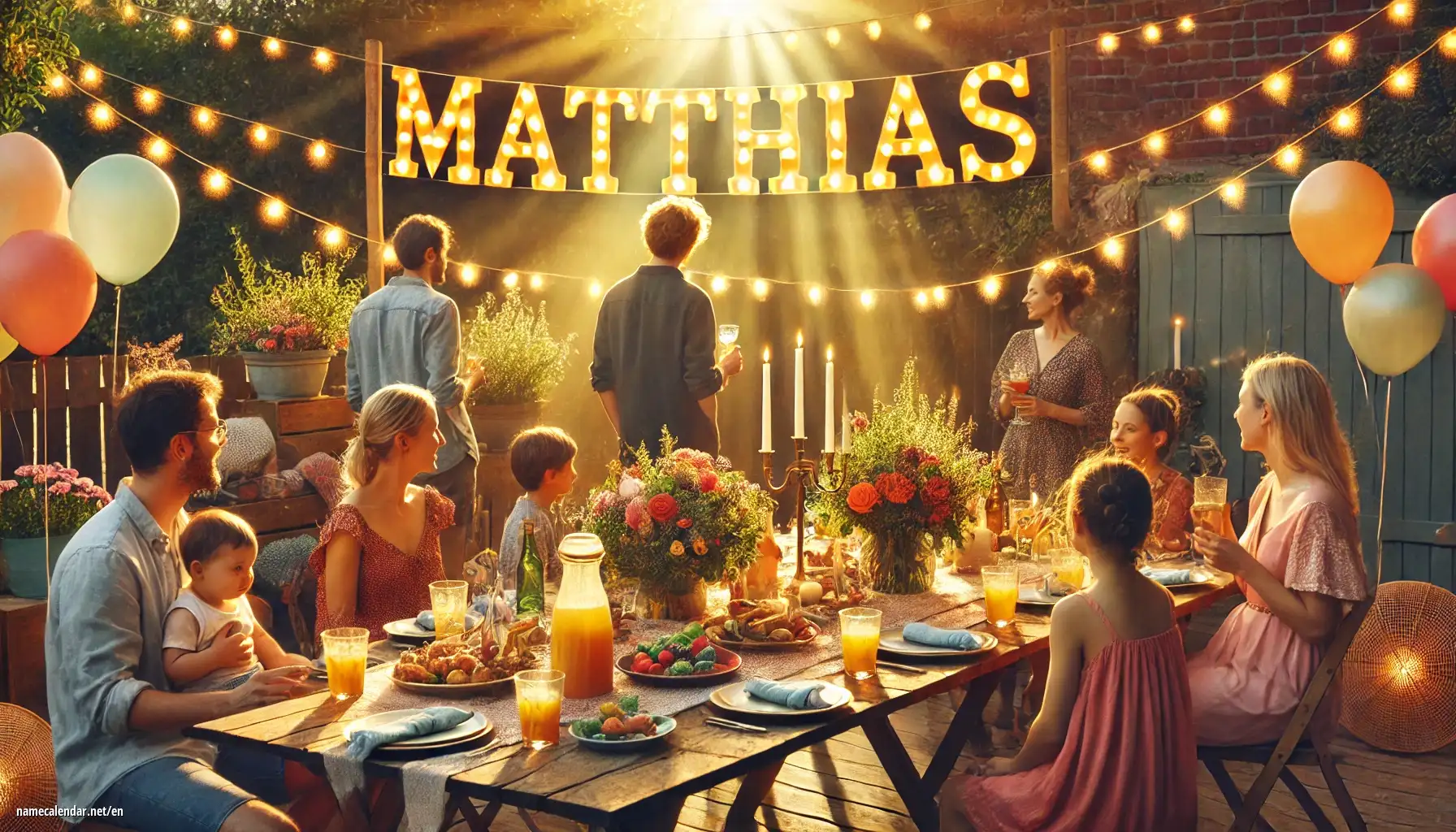 Celebration of name day and name - Matthias