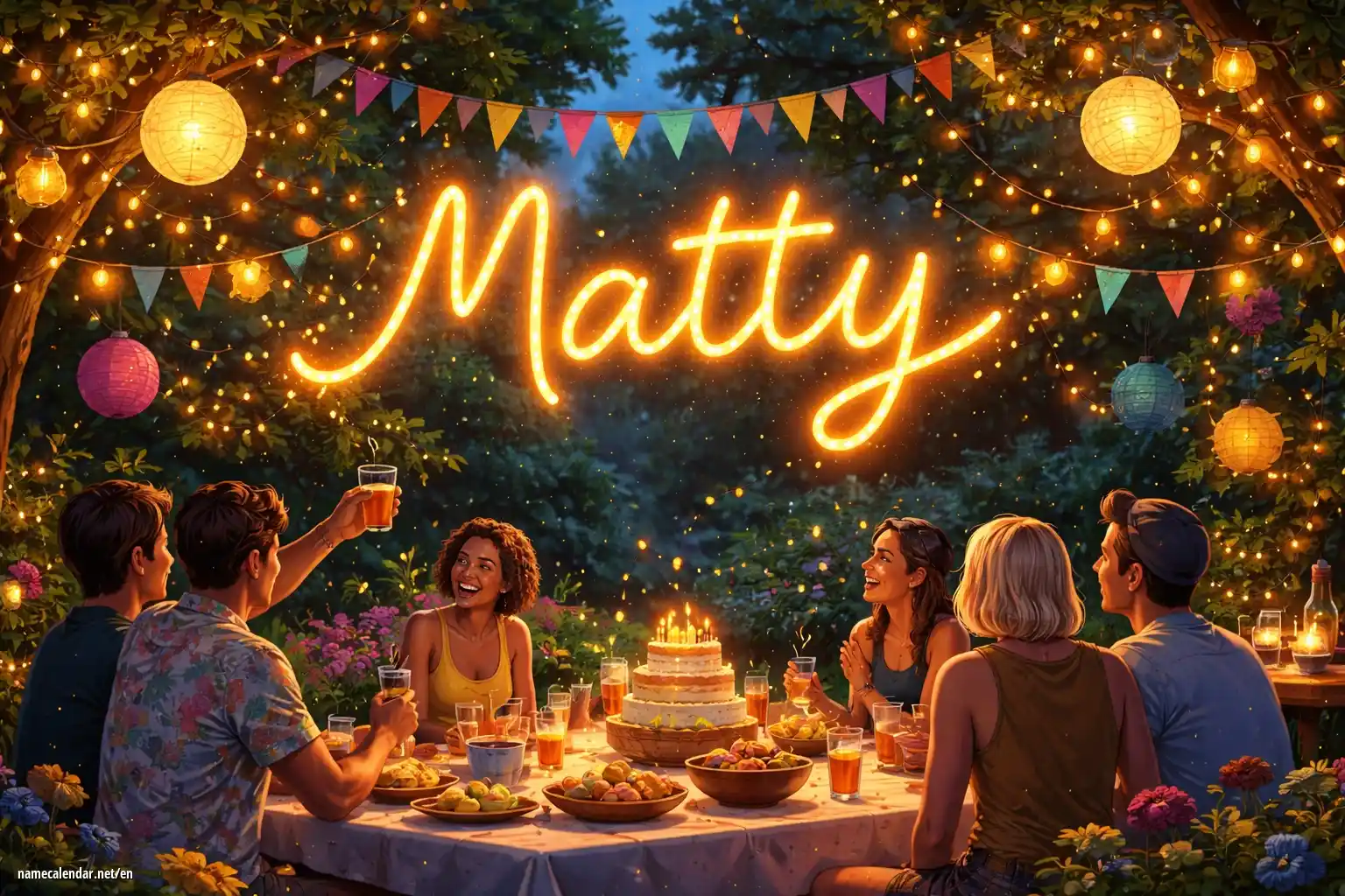 Celebration of name day and name - Matty