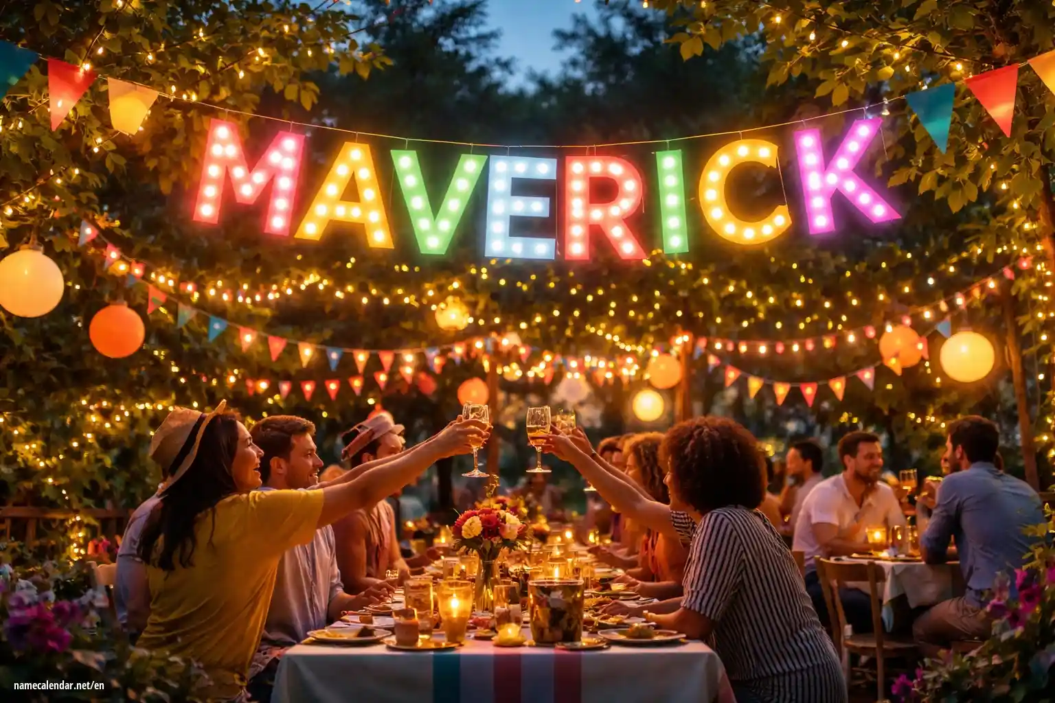 Celebration of name day and name - Maverick