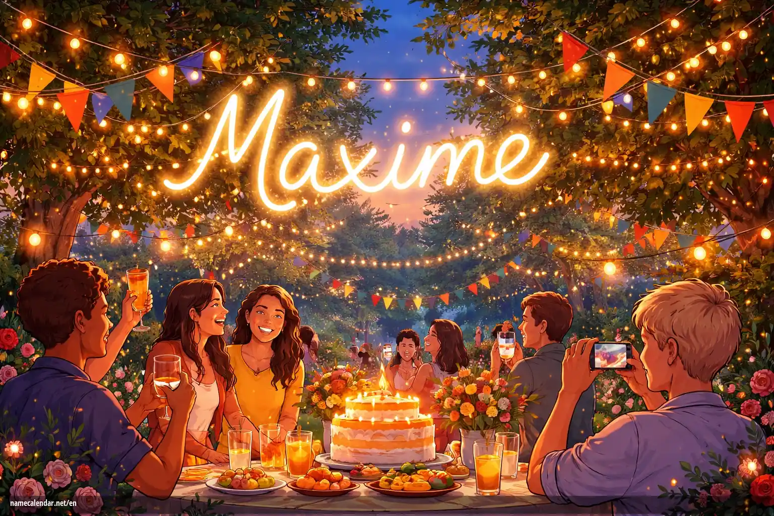 Celebration of name day and name - Maxime