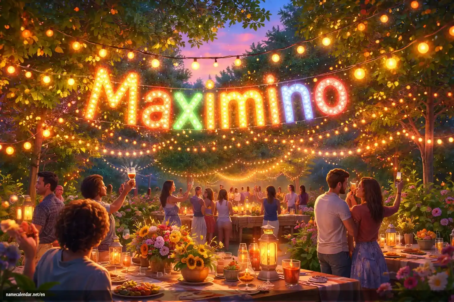 Celebration of name day and name - Maximino