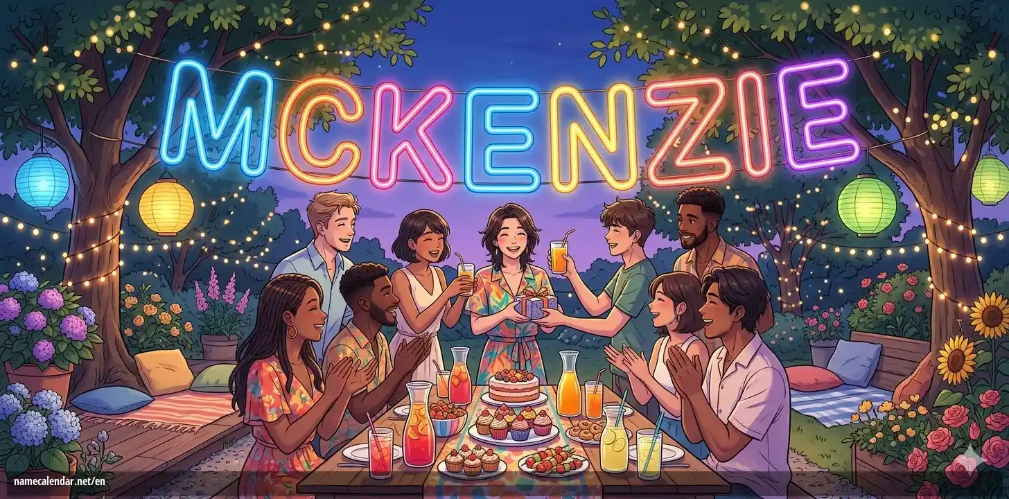 Celebration of name day and name - Mckenzie
