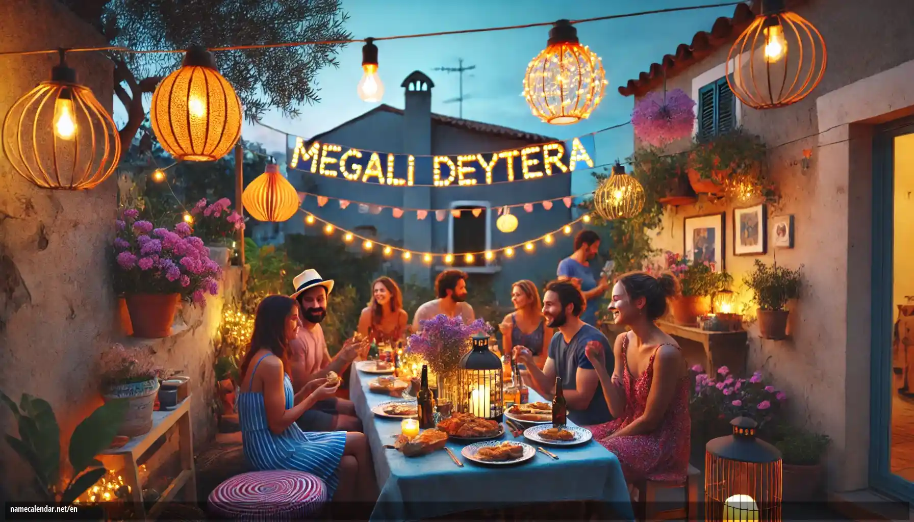 Celebration of name day and name - Megali Deytera