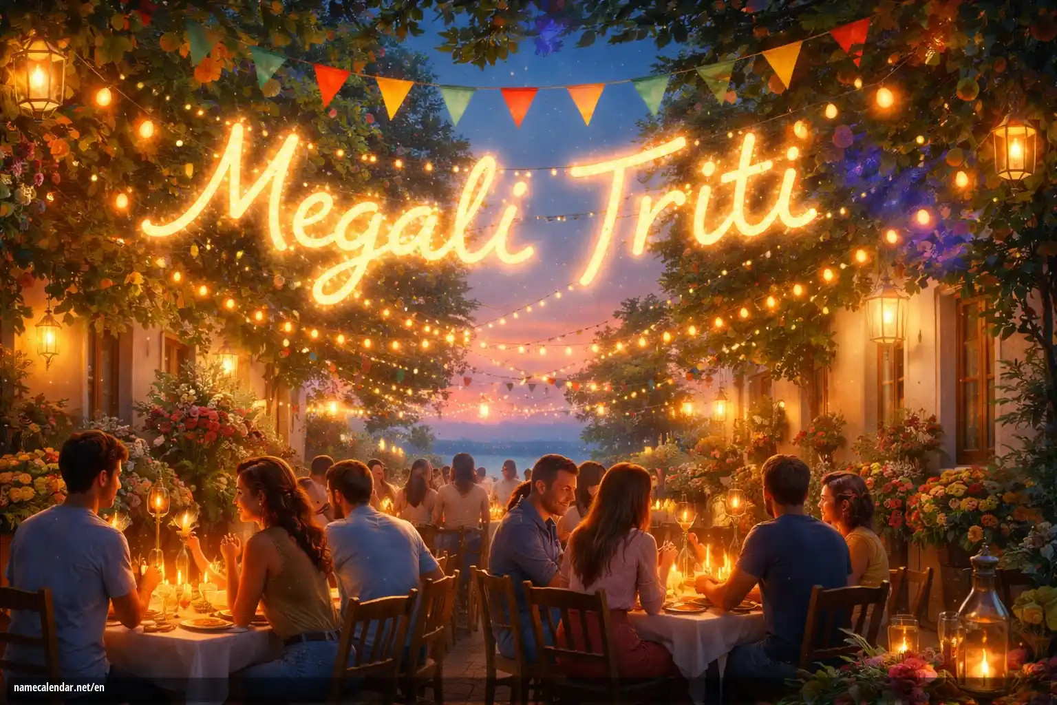 Celebration of name day and name - Megali Triti