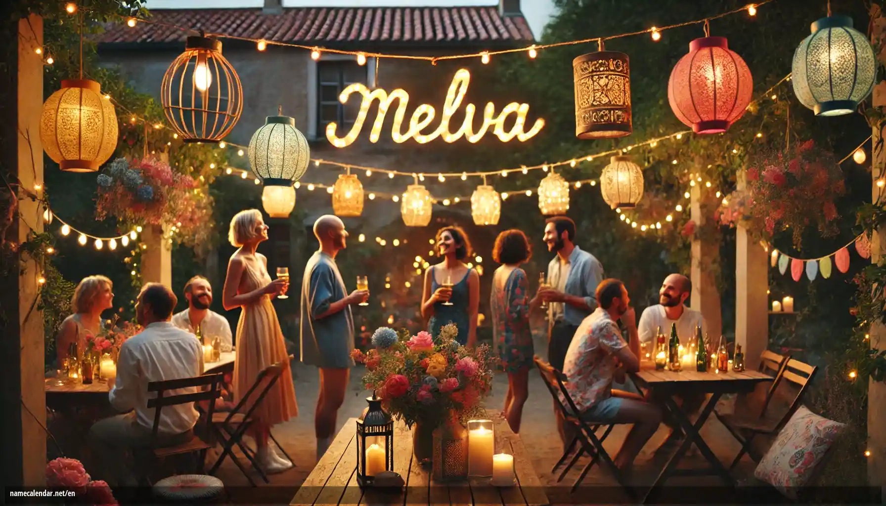 Celebration of name day and name - Melva