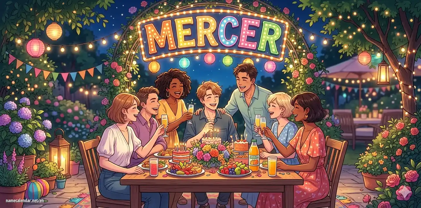 Celebration of name day and name - Mercer