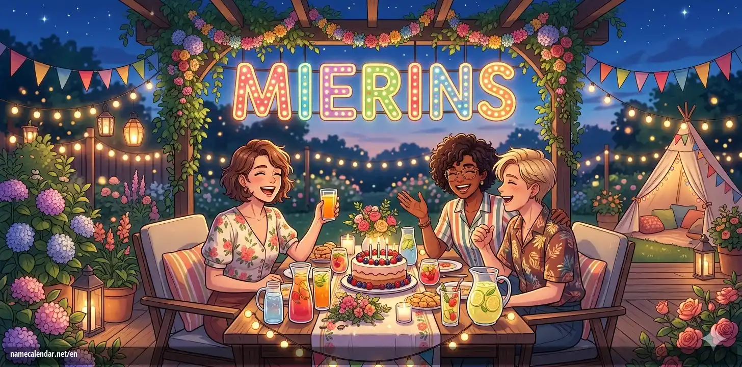Celebration of name day and name - Mierins