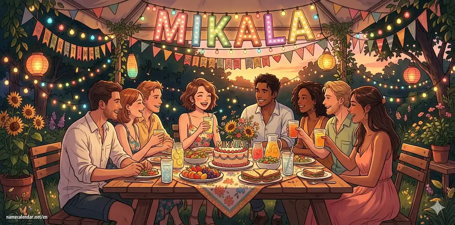 Celebration of name day and name - Mikala