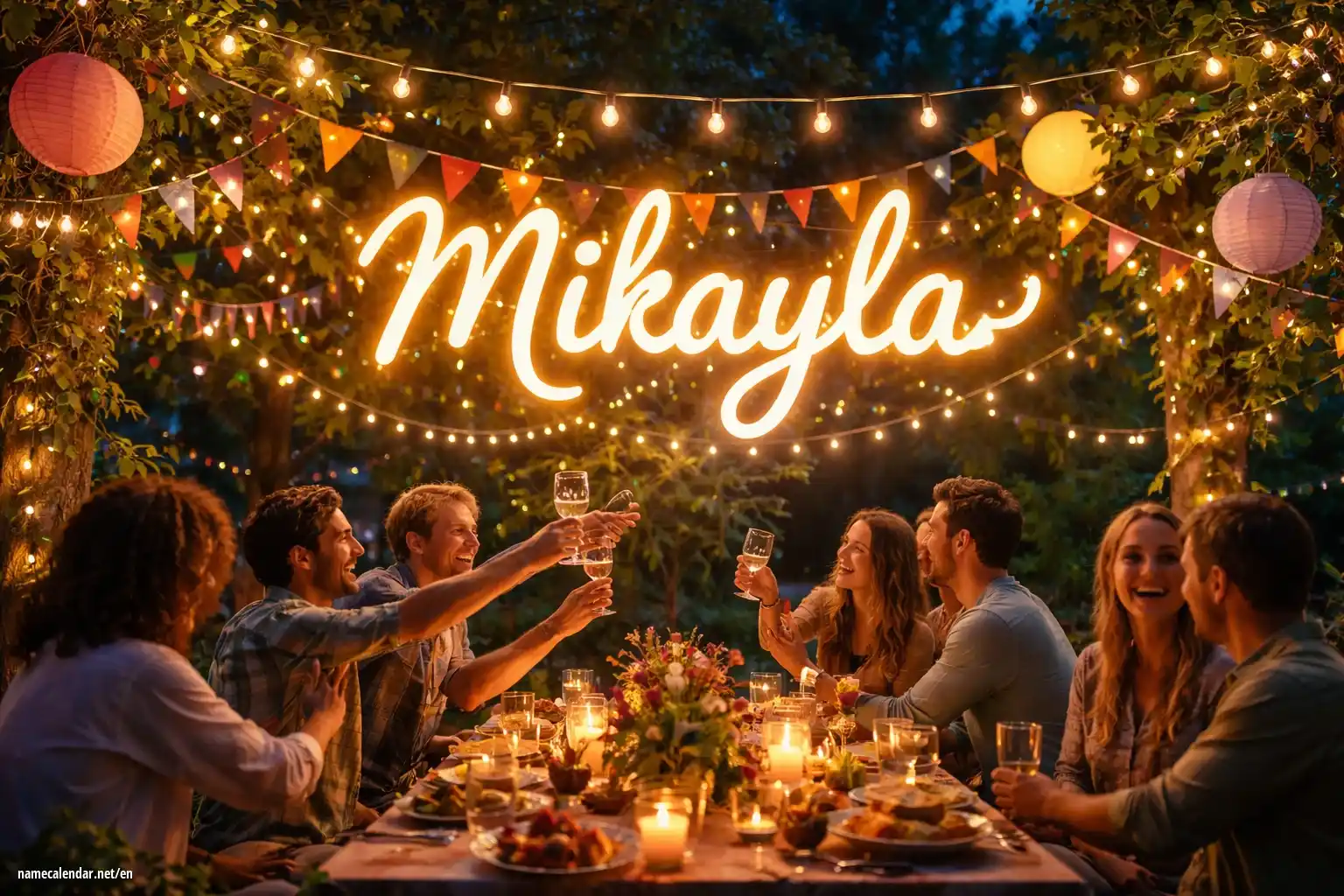 Celebration of name day and name - Mikayla