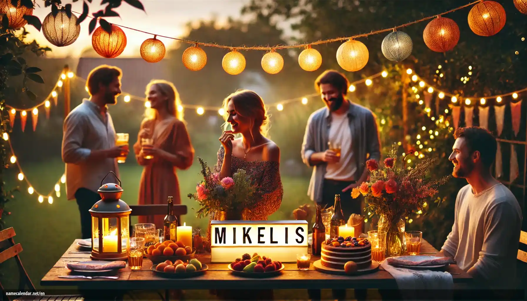 Celebration of name day and name - Mikelis