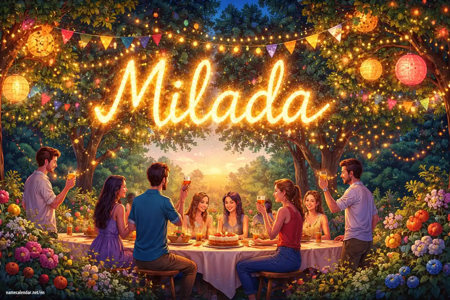 Celebration of name day and name - Milada