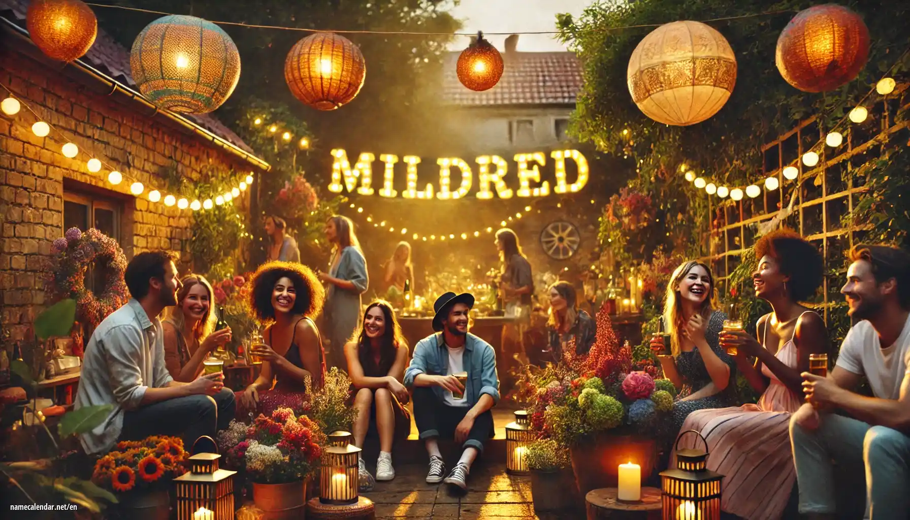 Celebration of name day and name - Mildred