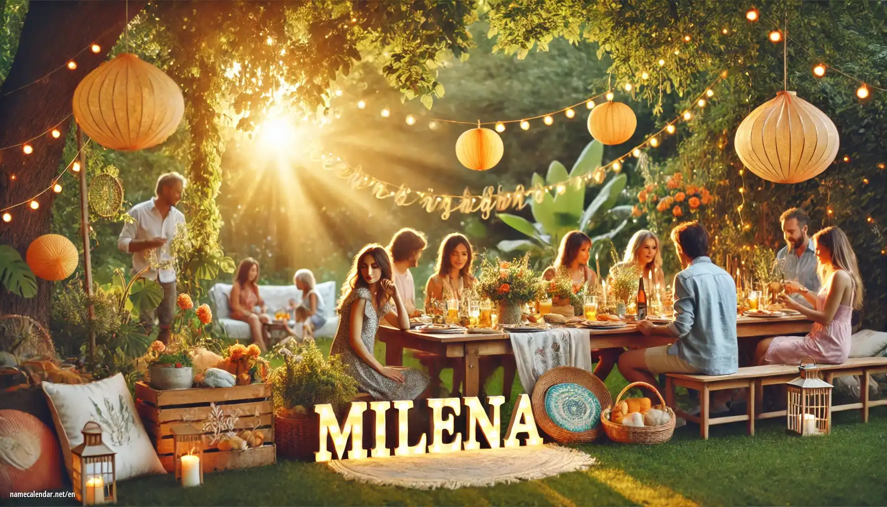 Celebration of name day and name - Milena