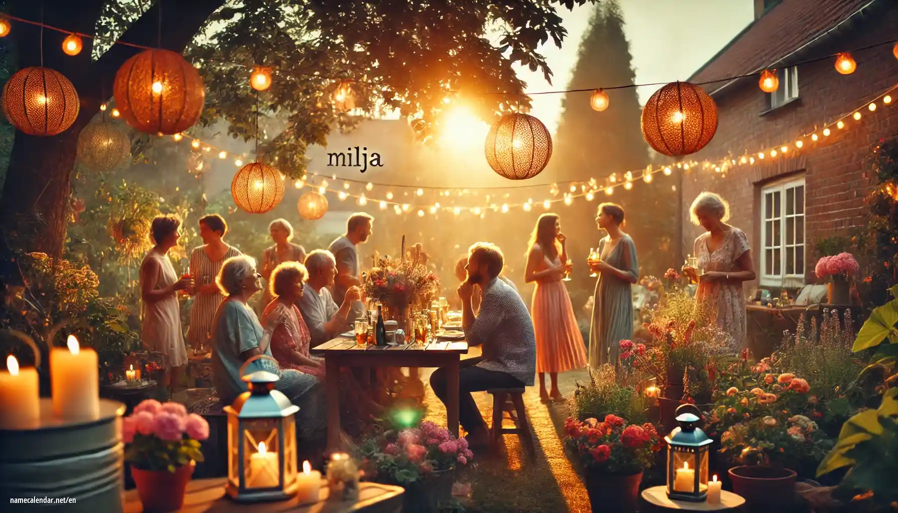 Celebration of name day and name - Milja