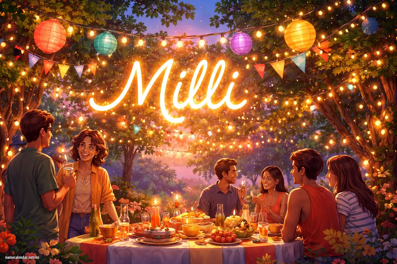 Celebration of name day and name - Milli