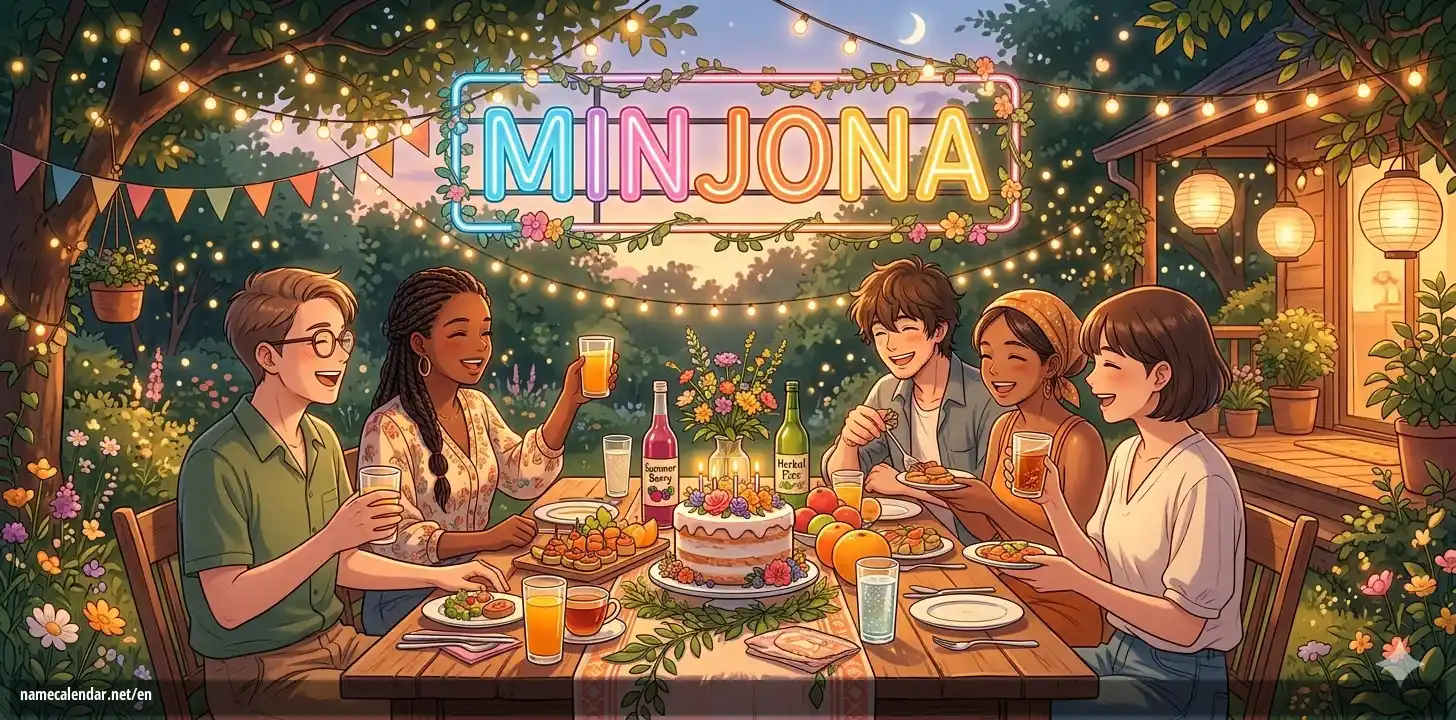 Celebration of name day and name - Minjona