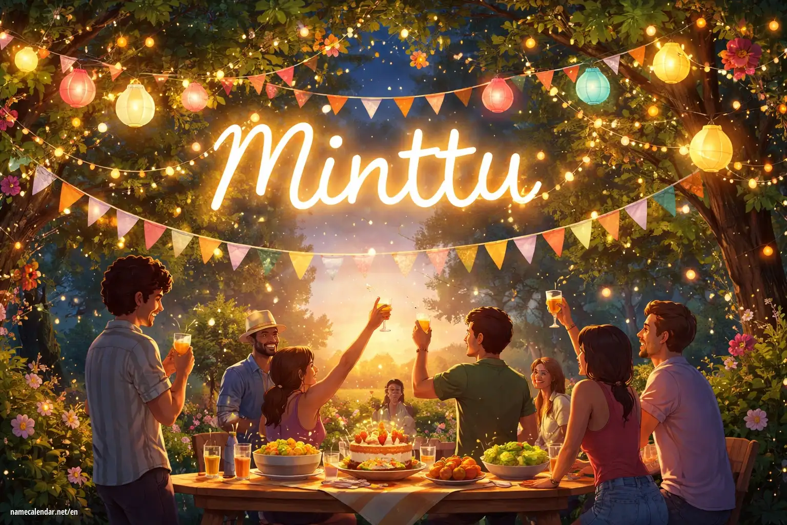 Celebration of name day and name - Minttu