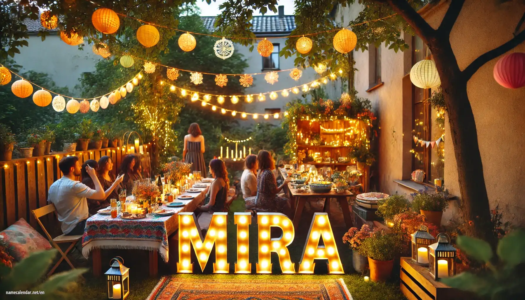 Celebration of name day and name - Mira