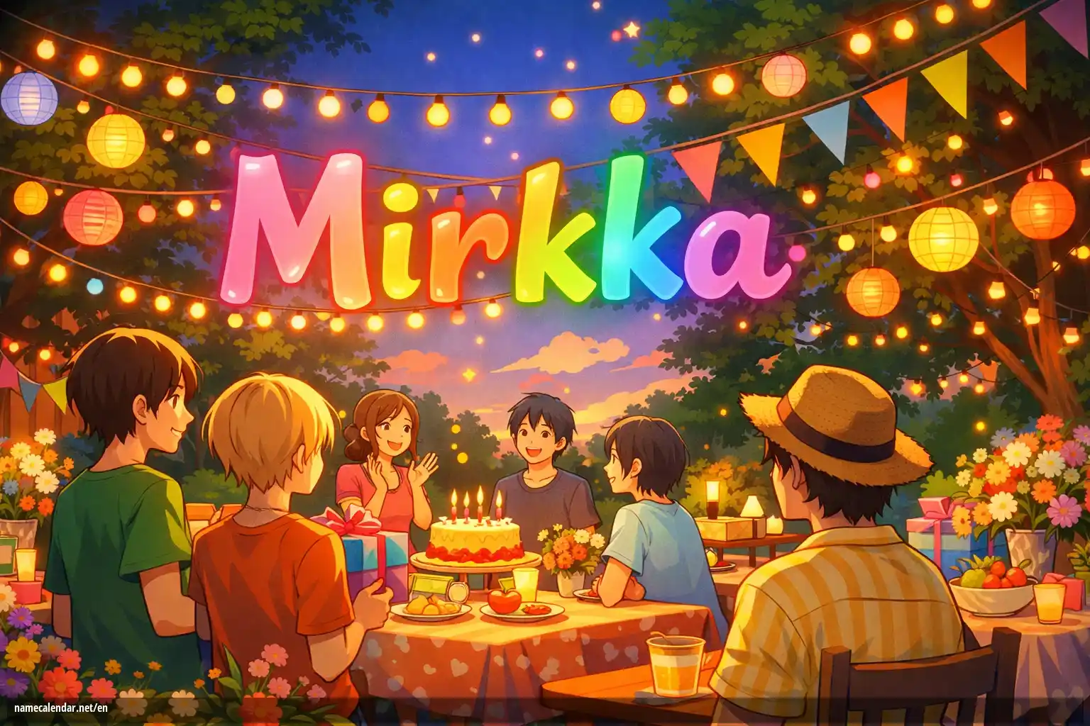Celebration of name day and name - Mirkka