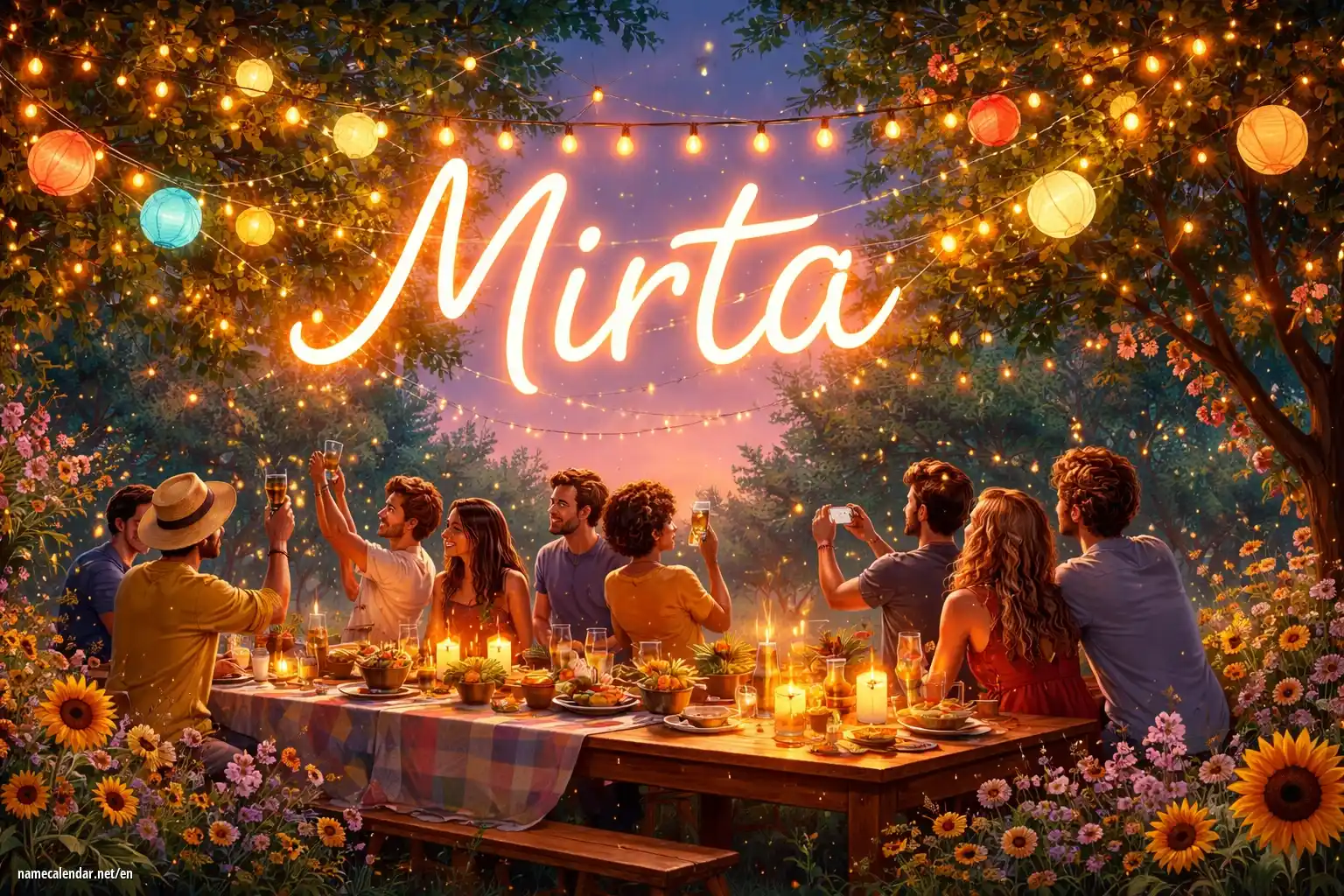 Celebration of name day and name - Mirta