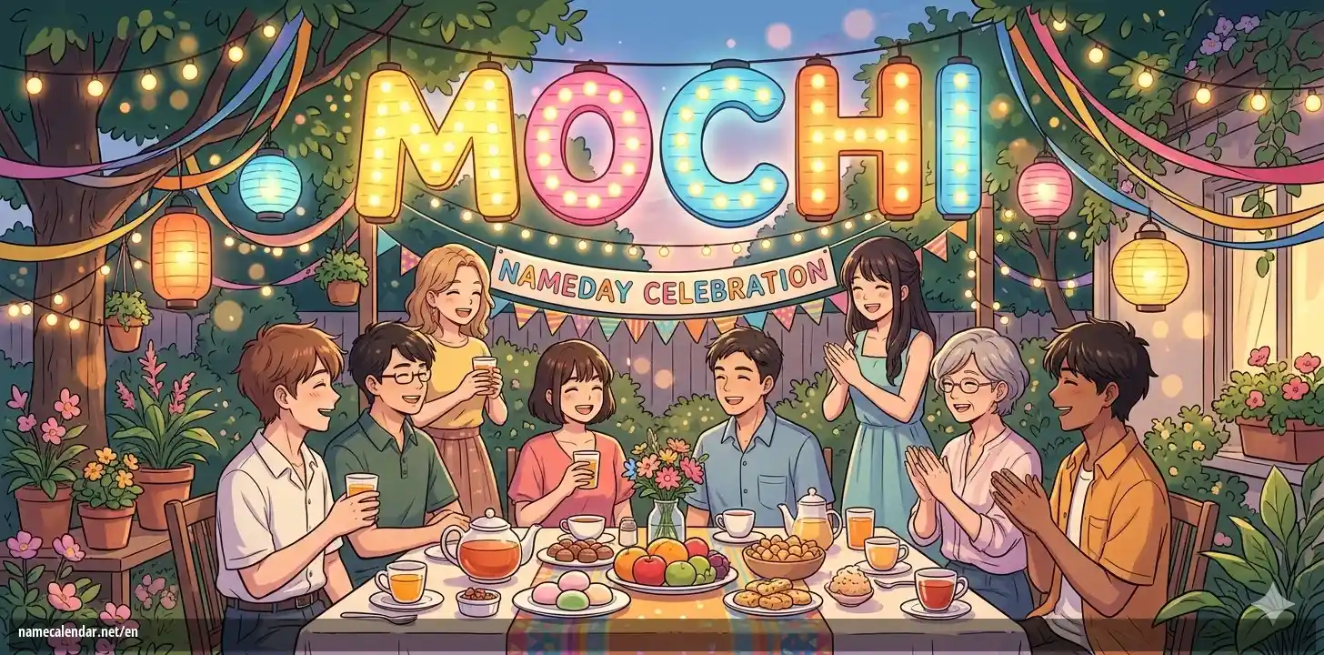 Celebration of name day and name - Mochi
