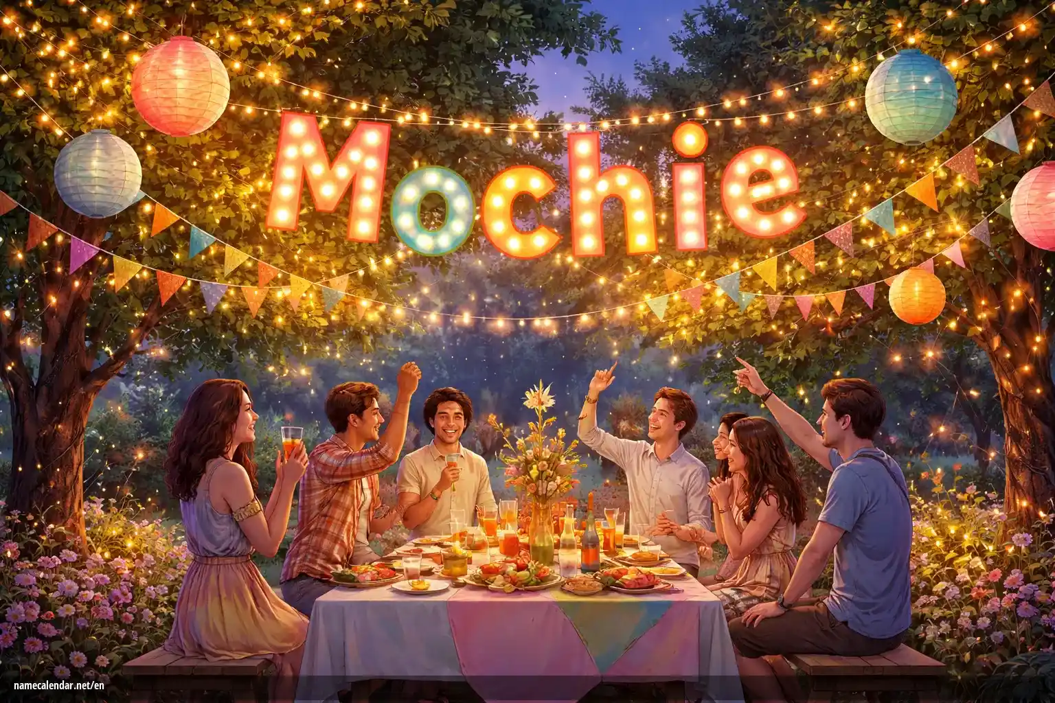 Celebration of name day and name - Mochie