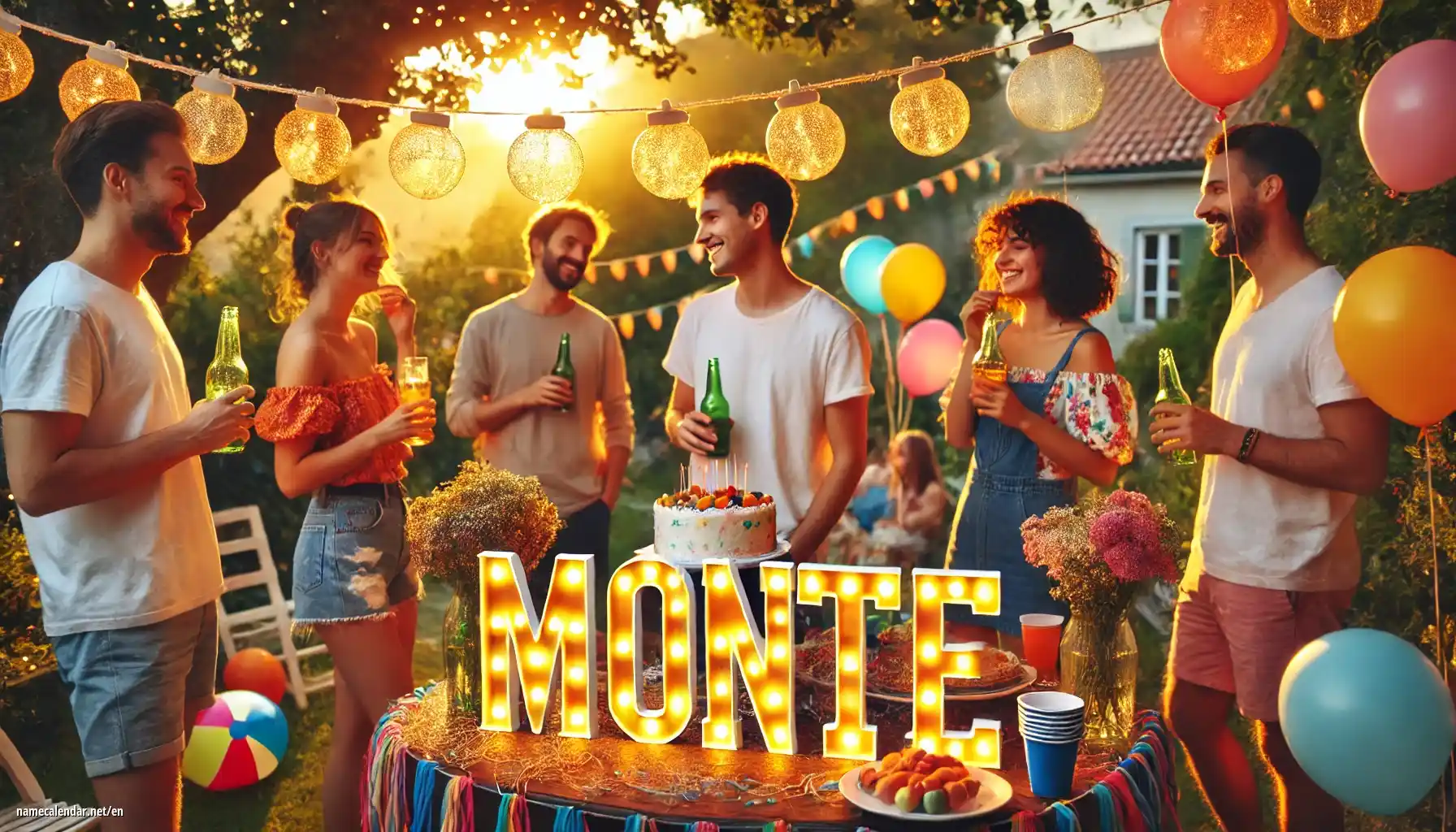 Celebration of name day and name - Monte