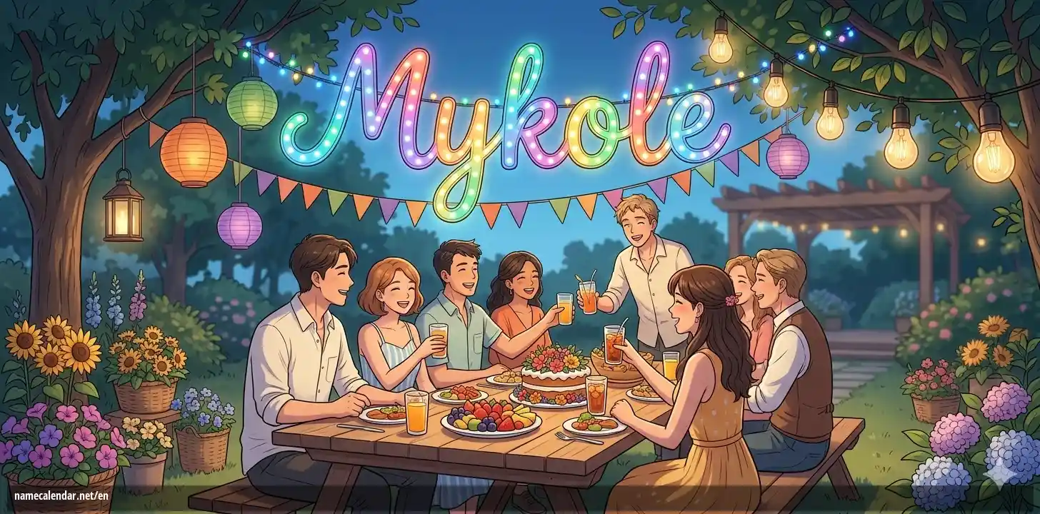 Celebration of name day and name - Mykole
