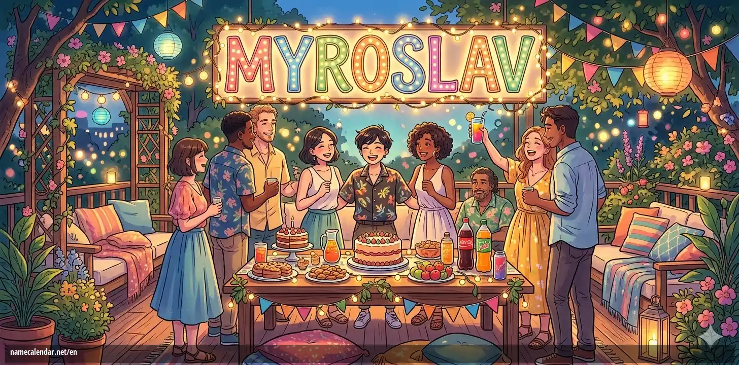 Celebration of name day and name - Myroslav